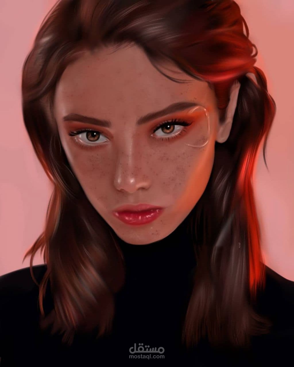 رسم بورتريه رقمي