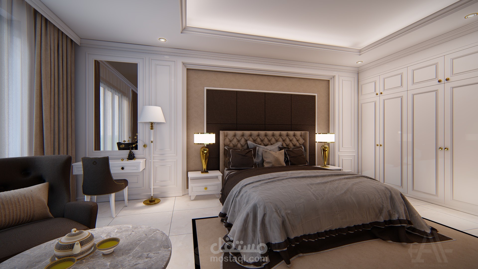 modern interior bedroom