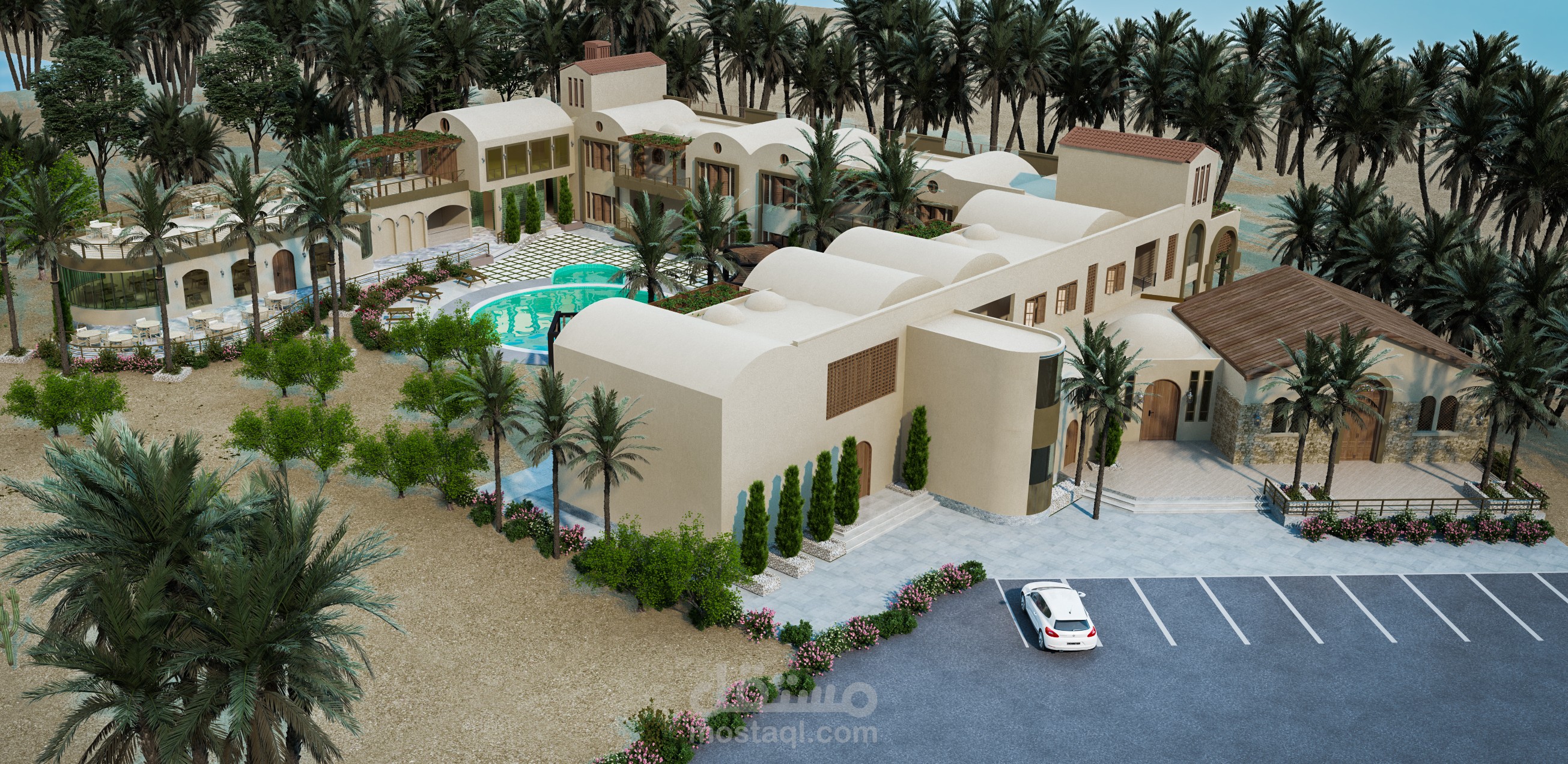 تصميم مبنى و حديقة ترفيهية للزوار / مصر-طريق الاسماعيلية الصحراوى