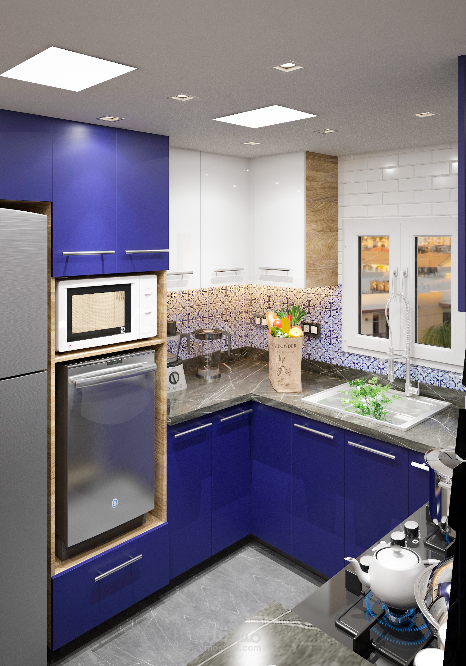 Blue & White Kitchen