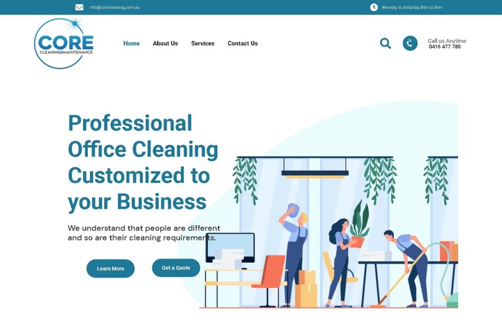 cleaning (website)  (موقع تعريفي) wordpress