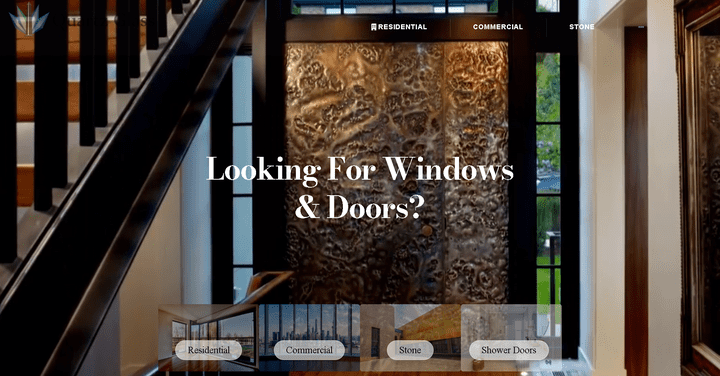 doors and window (website)  (موقع تعريفي لشركة عربيه موجوده في امريكا )  wordpress