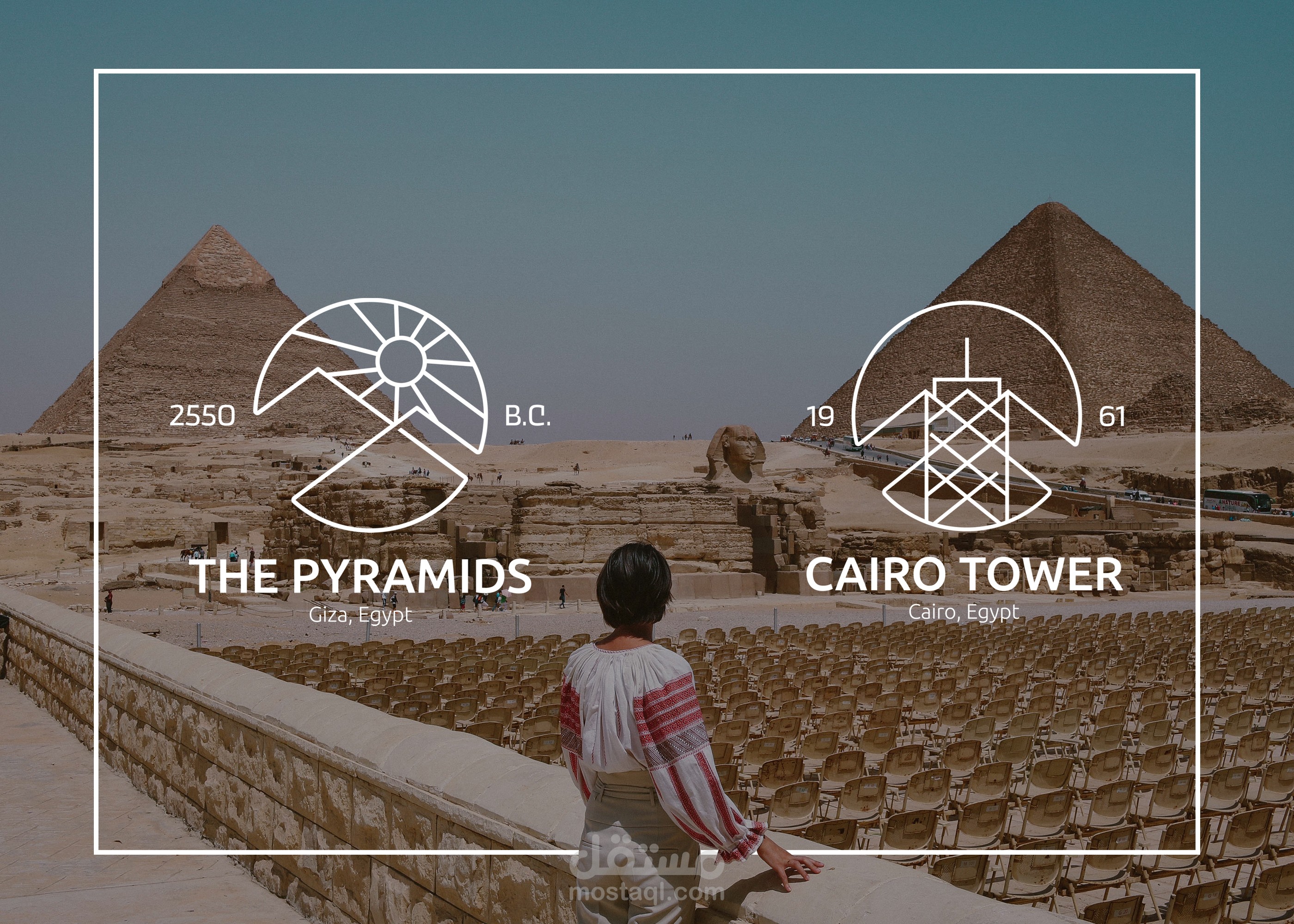 Cairo Tower and Pyramids logo