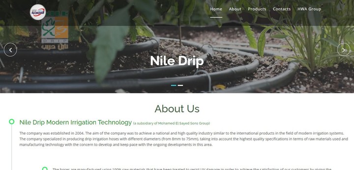 Nile Drip Landing Page