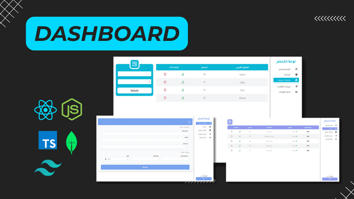 dashboard for delivery app