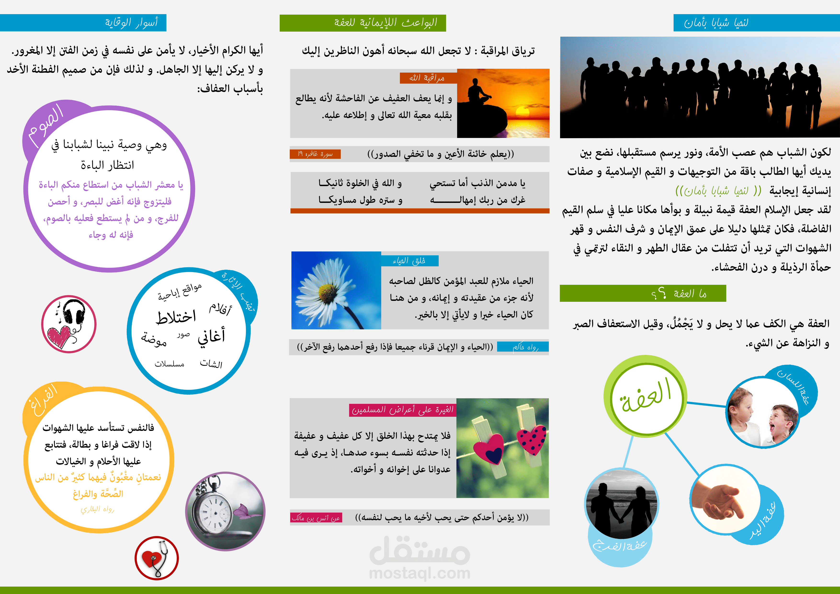 مطوية حول موضوع العفة