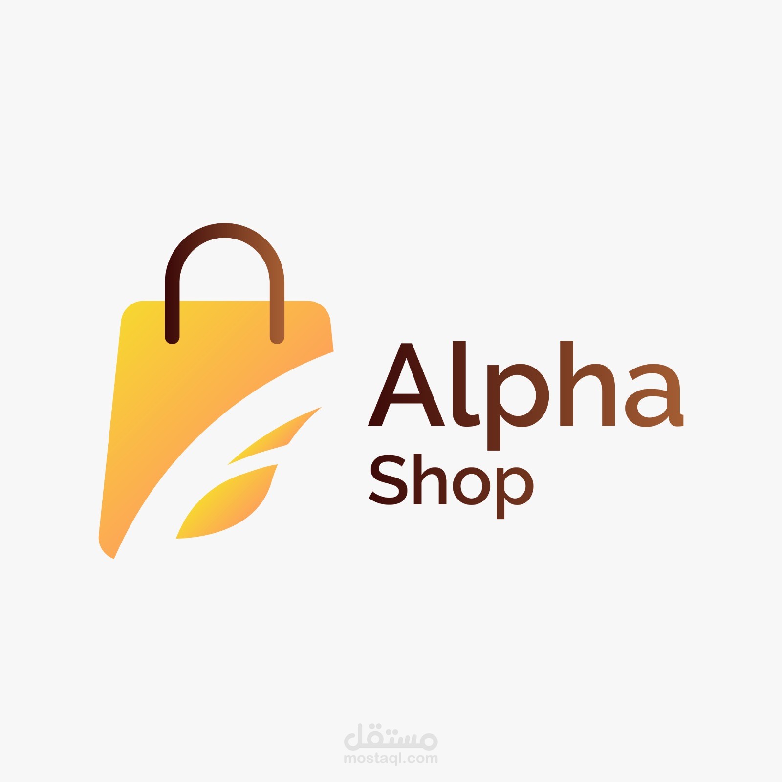 تصميم شعار (Logo) لمتجر "Alpha Shop"