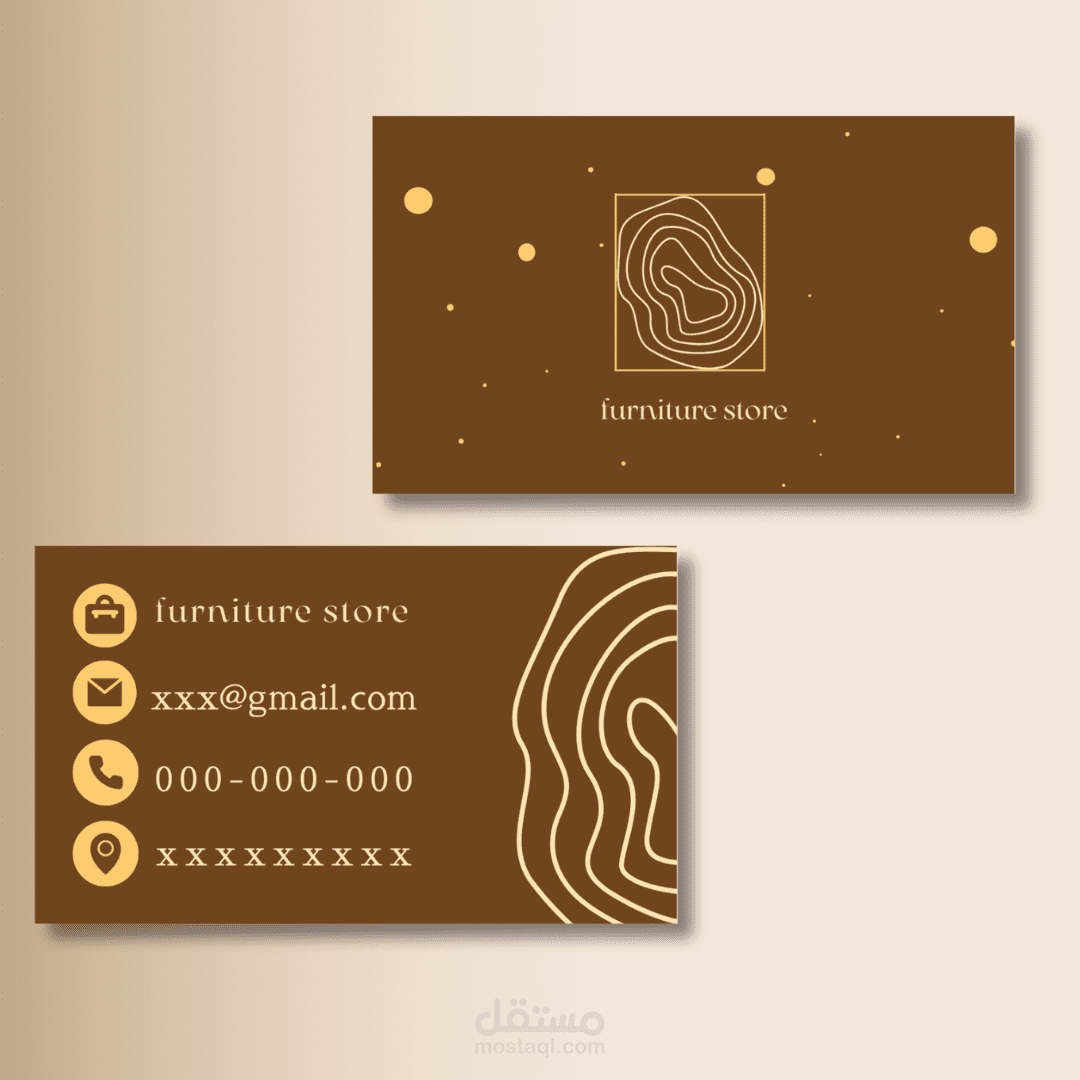 تصميم كرت عمل عصري أنيق واحترافي