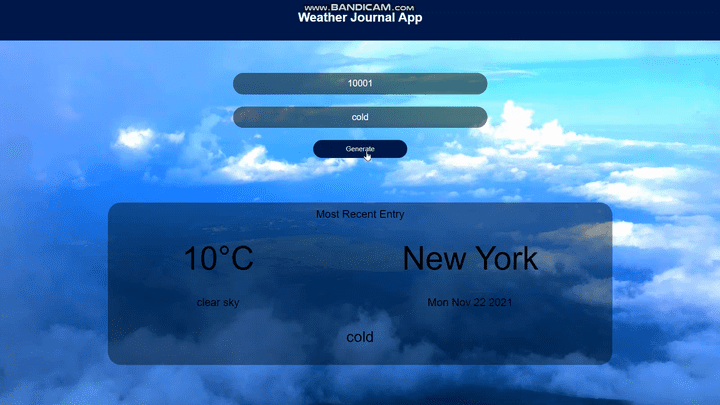 web api for weather-journal-app