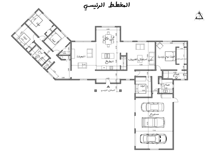 مخطط إبداعي لمسكن مودرن