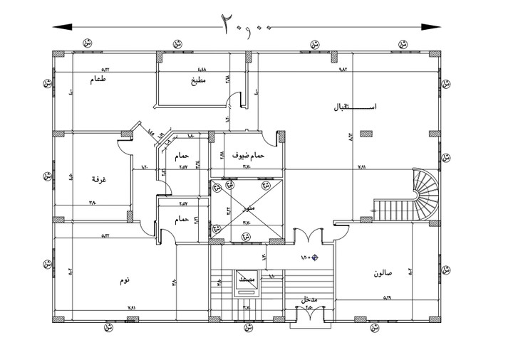 تصميم معمارى لعمارة سكنية