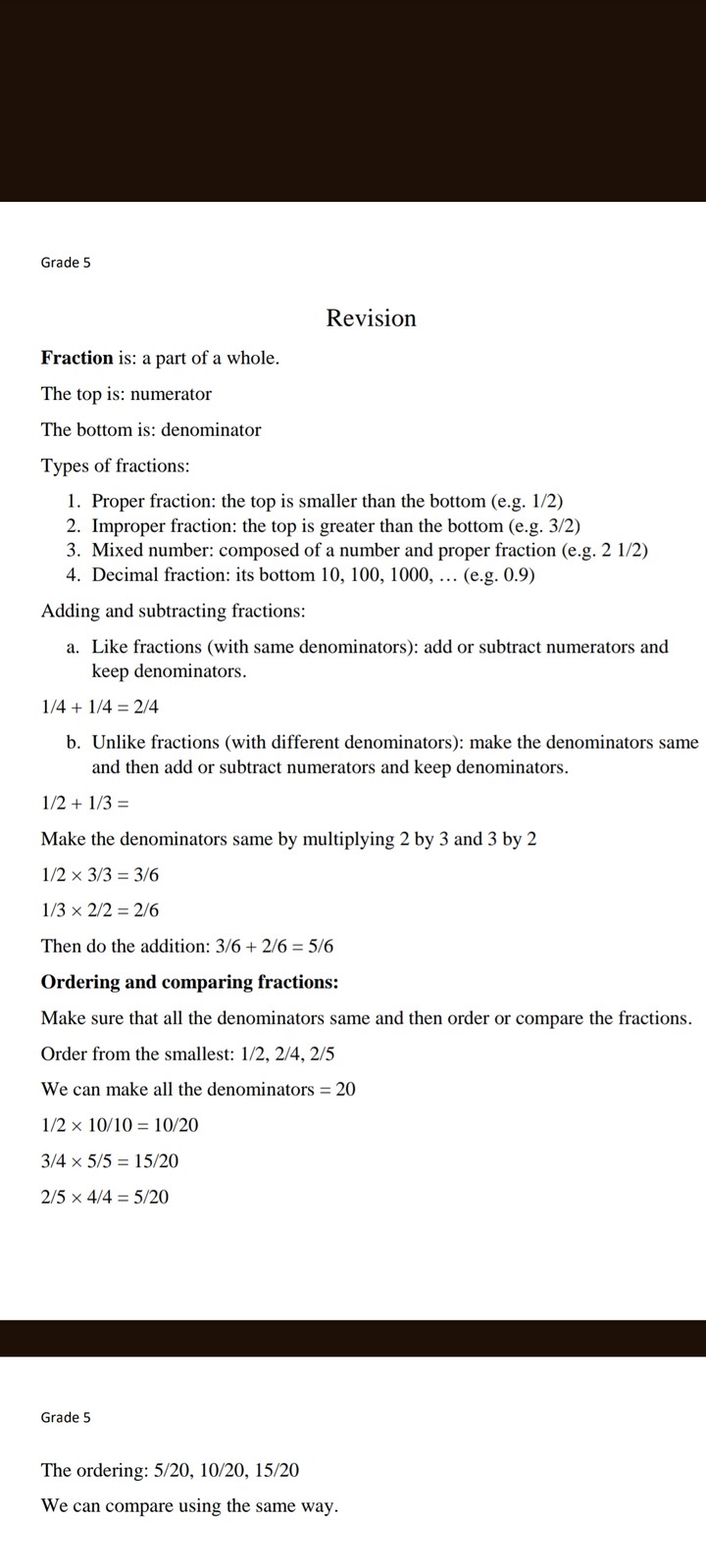 Math grade 5