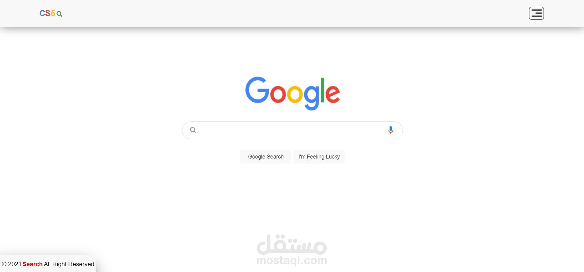 تصميم لموقع جوجل | مستقل