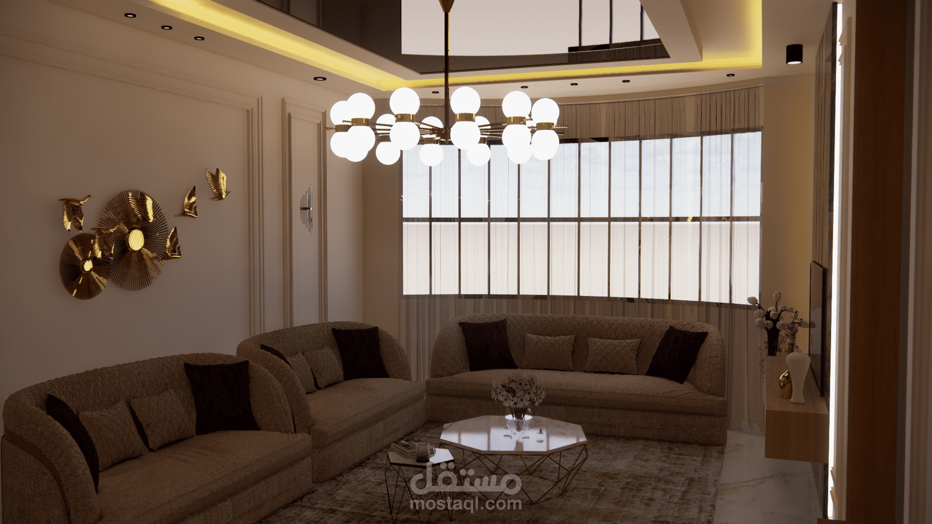 تصميم داخلي لشقة سكنية