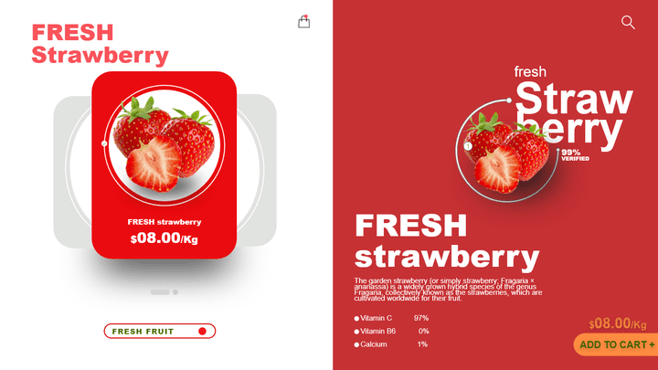 Fresh Fruit | Shopping Apps UI Design