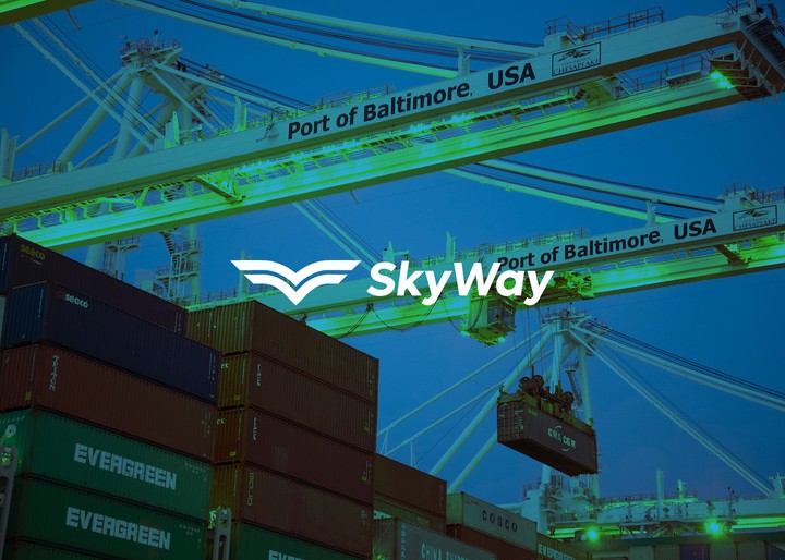 SkyWay shipping agency brand identity