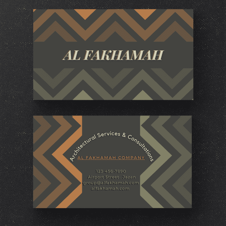 بطاقة أعمال بهوية عصرية "business card"