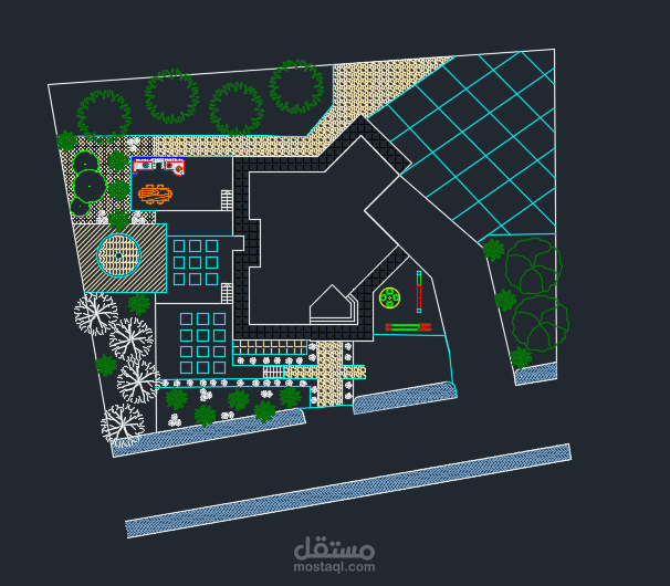 تصميم مخطط فيلا 170 م مربع مكونة من 3 طوابق