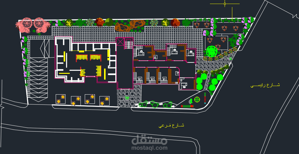 التصميم المعماري لمبنى تجاري سكني