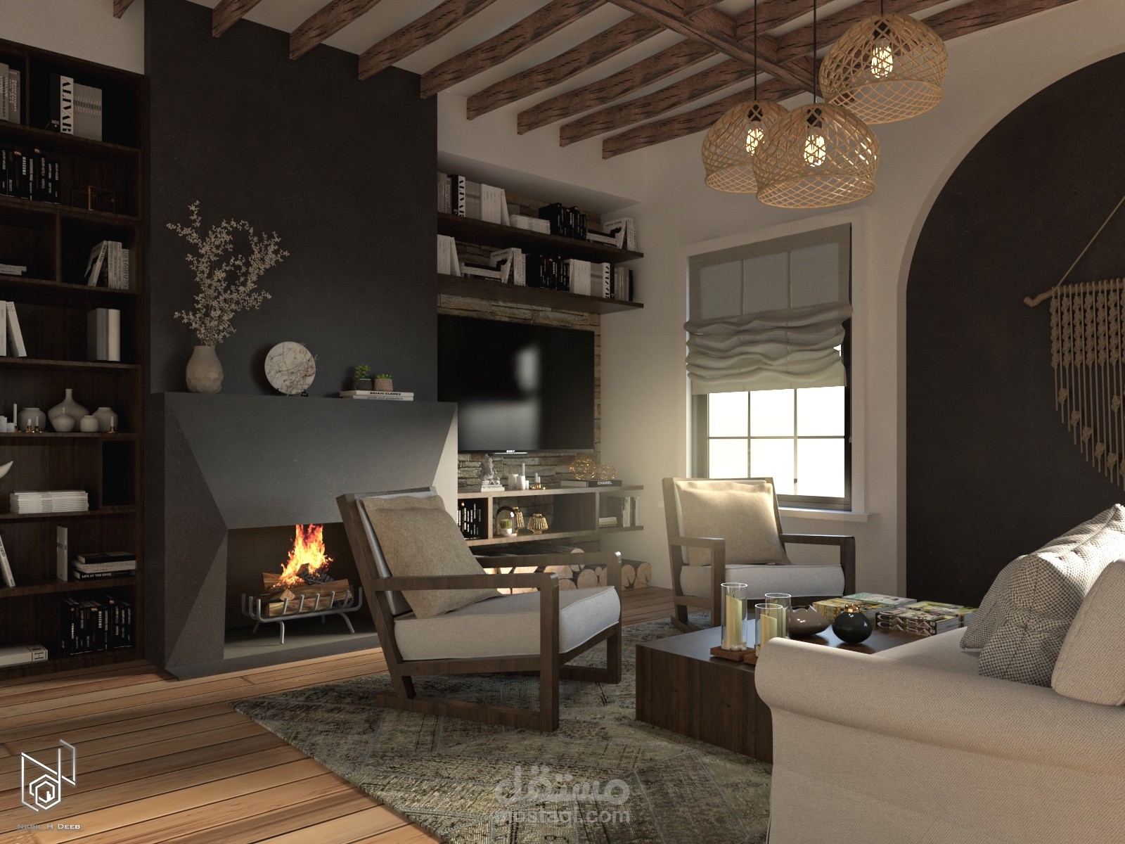 Proposal for livingroom design rural house