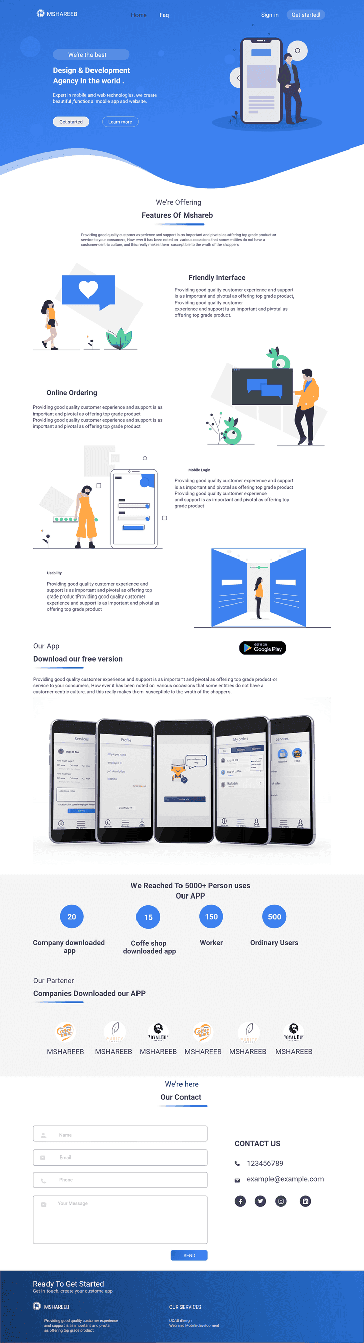 Mshareeb Website - UI Design