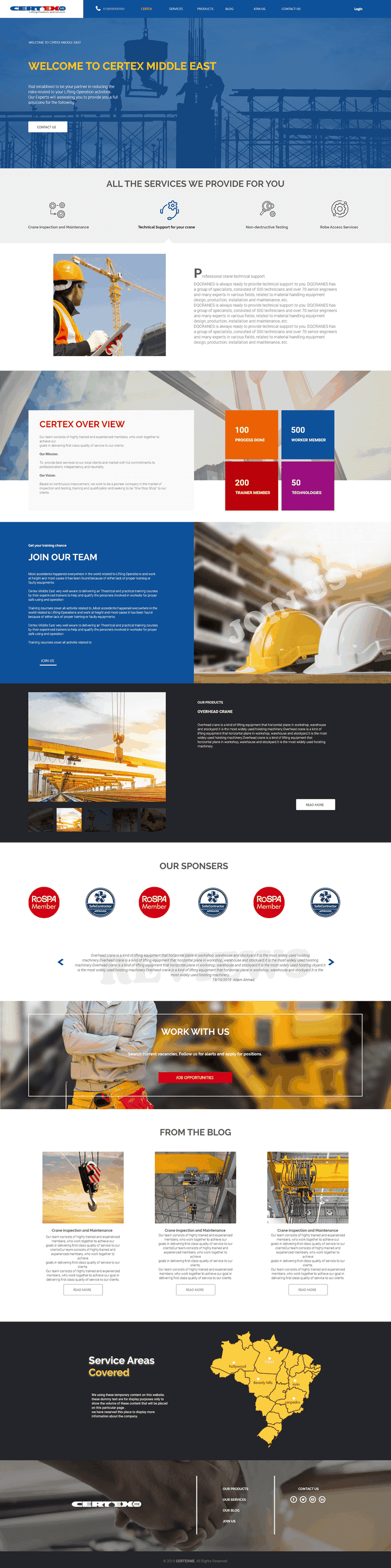 Certex website - UI Design