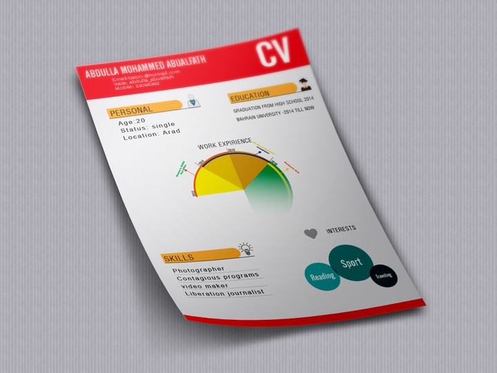 cv انفوجرافيك