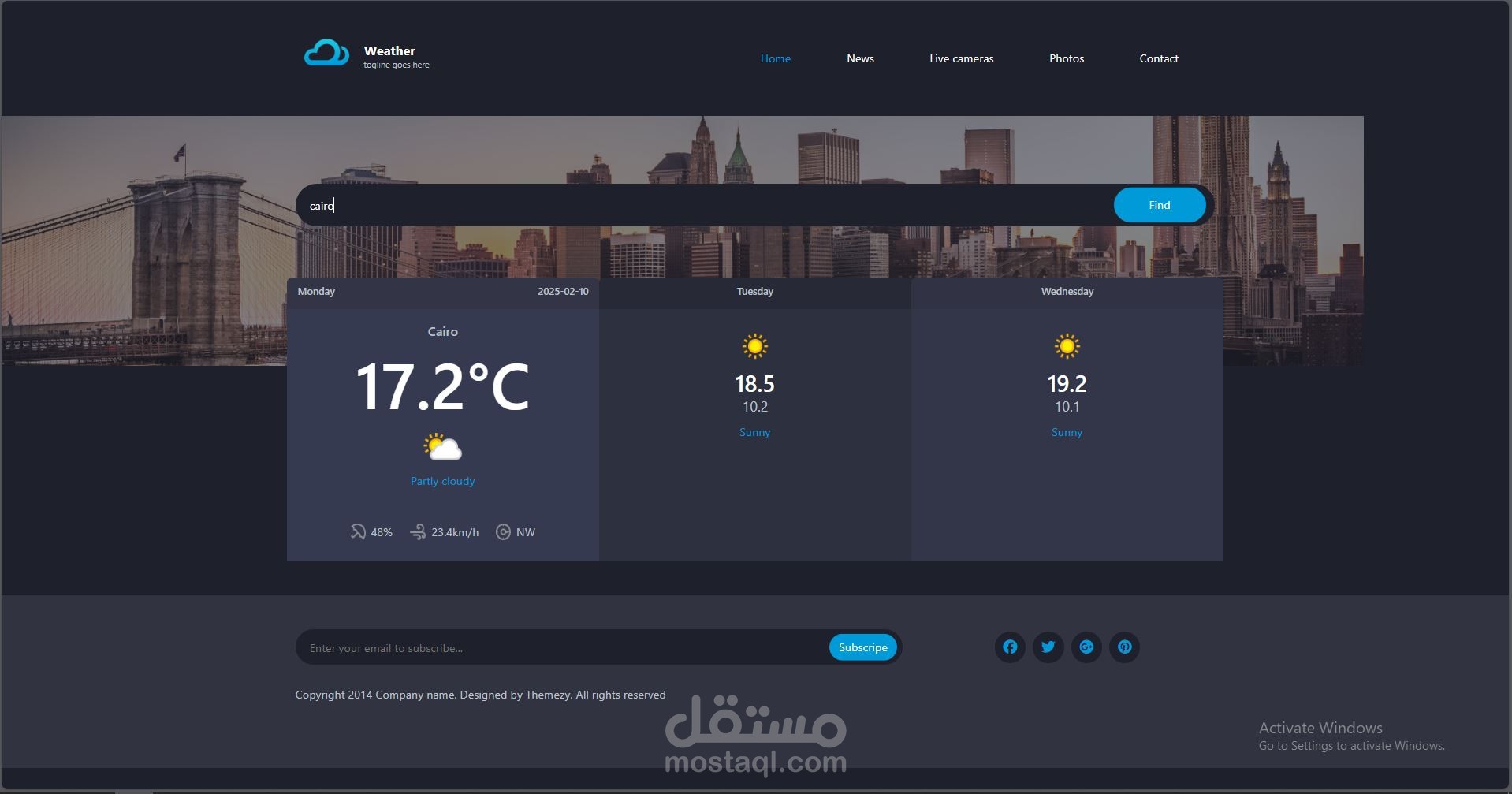 Weather Website App