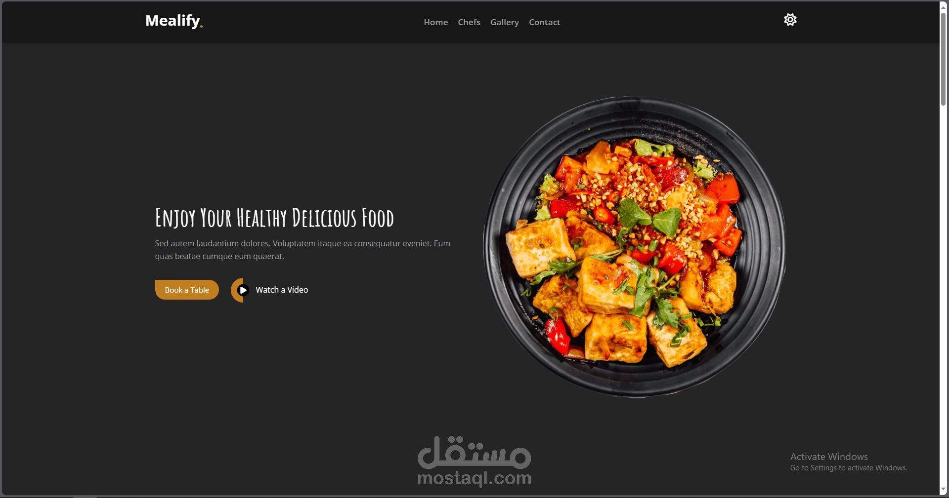 Mealfy Landing Page
