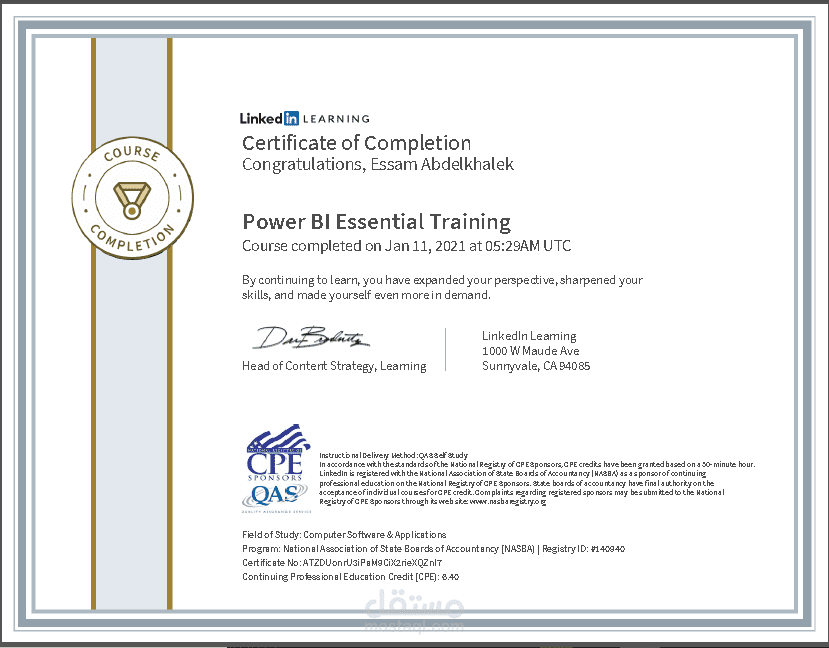 Microsoft Power BI Certificate 