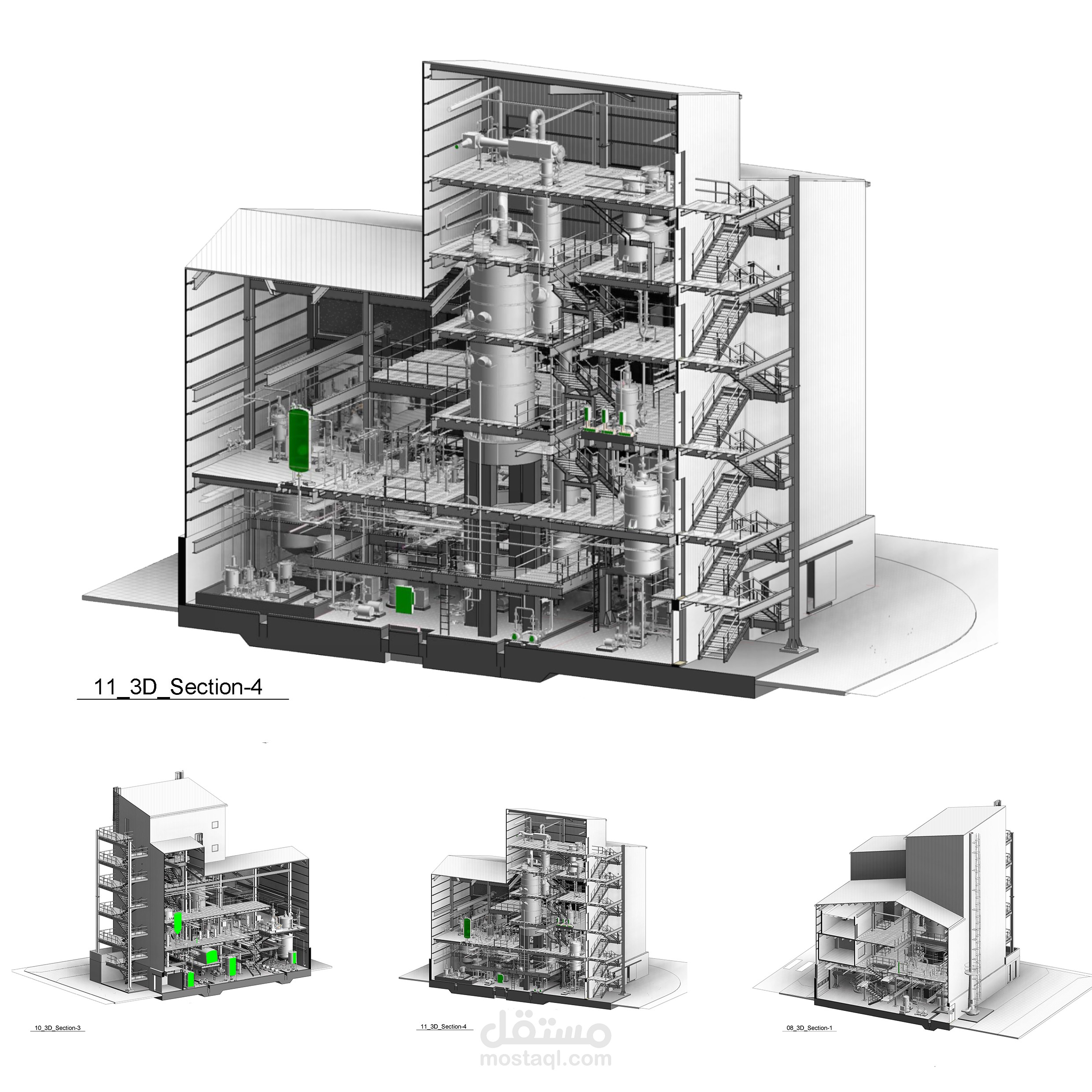 بناء و تدقيق مباني صناعية باستخدام ال Revit  + Naviswork