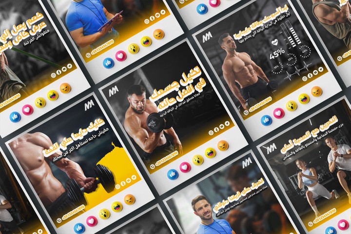 gym social media design