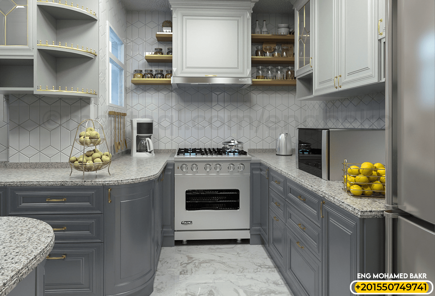 تصميم داخلي لمطبخ - kitchen interior design