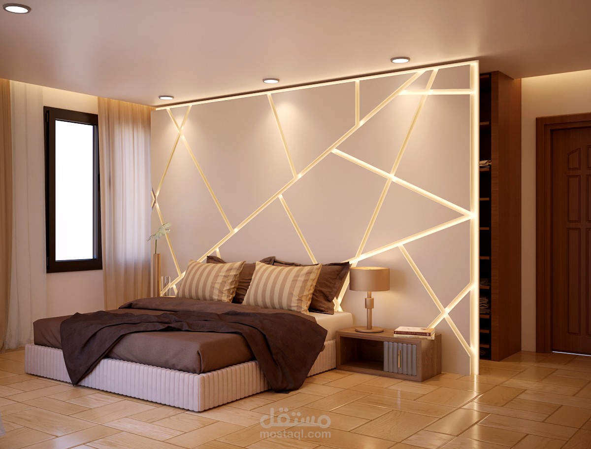 bedroom with dressing corredor