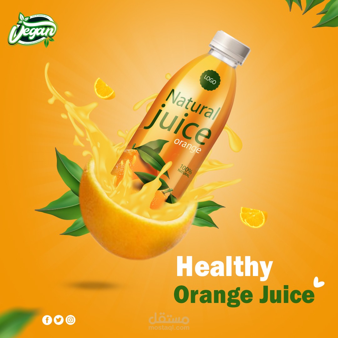 social media post orange juice