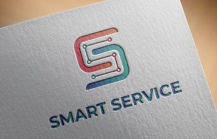شعار و غلاف فيسبوك لصفحة SMART SERVICE للخدمات اللإلكترونية