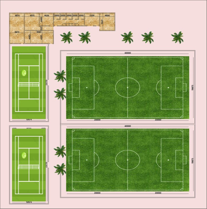 مشروع رياضي تنموى إستثماري (ملاعب بادل وكرة قدم)