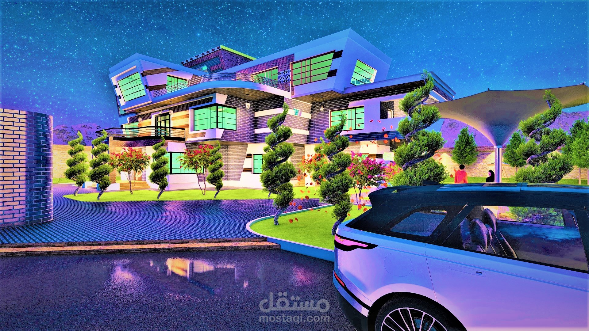 تصميم معماري لفيلا دورين