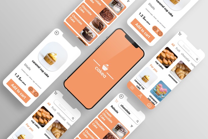 APP design for cake order app