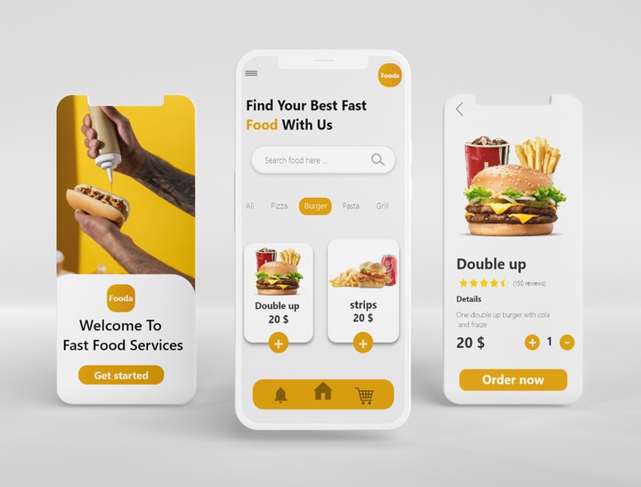 Design for food app " Fooda"