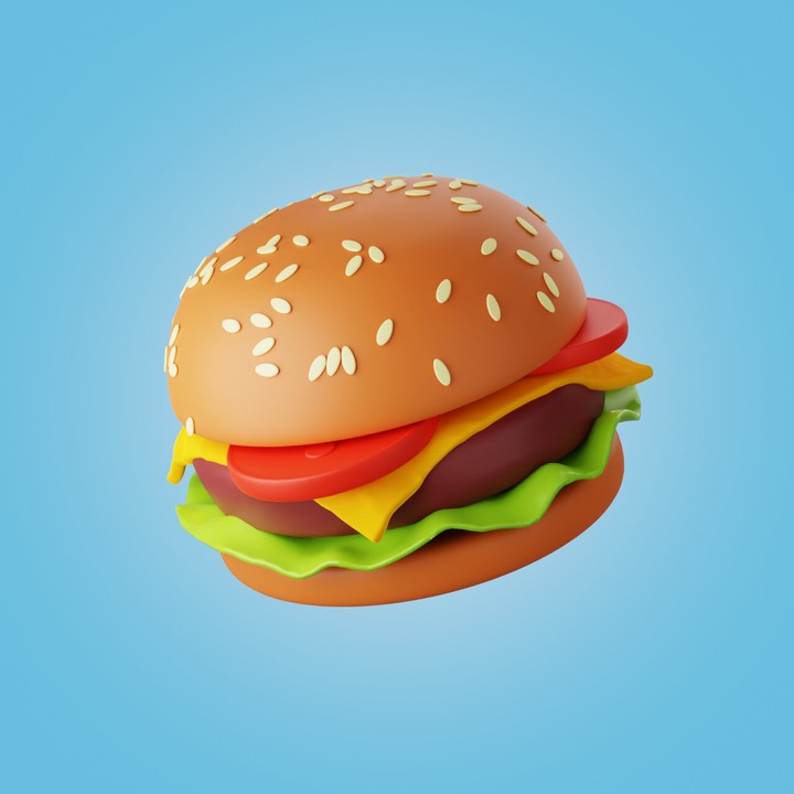 stylized burger