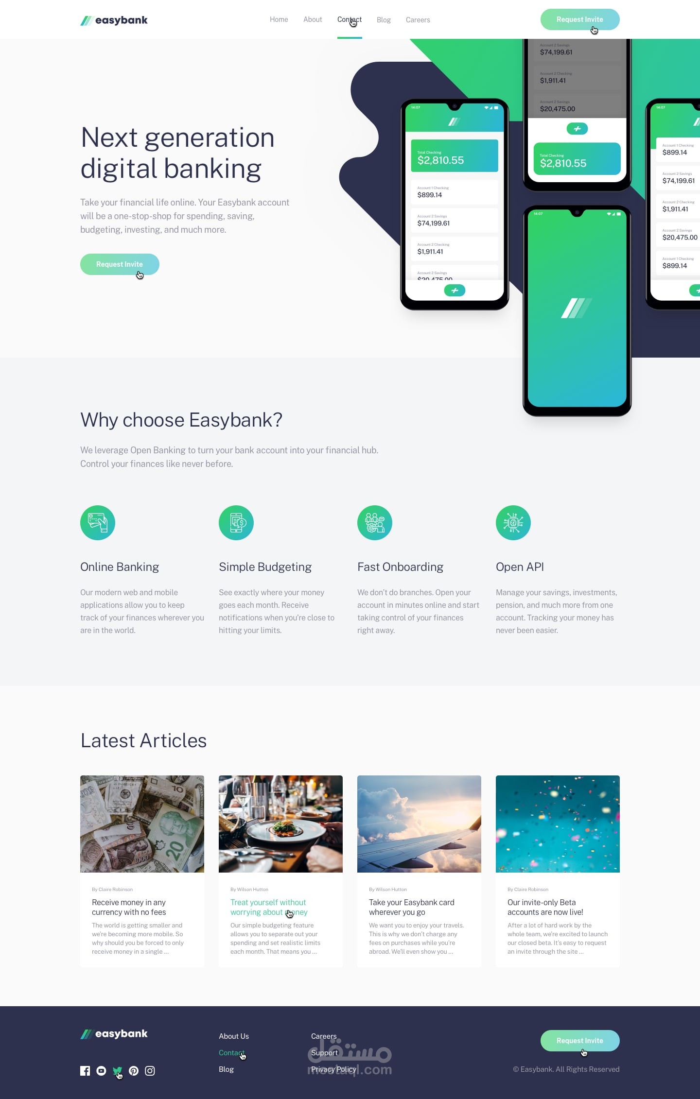 Eazybank with  html.,css and js