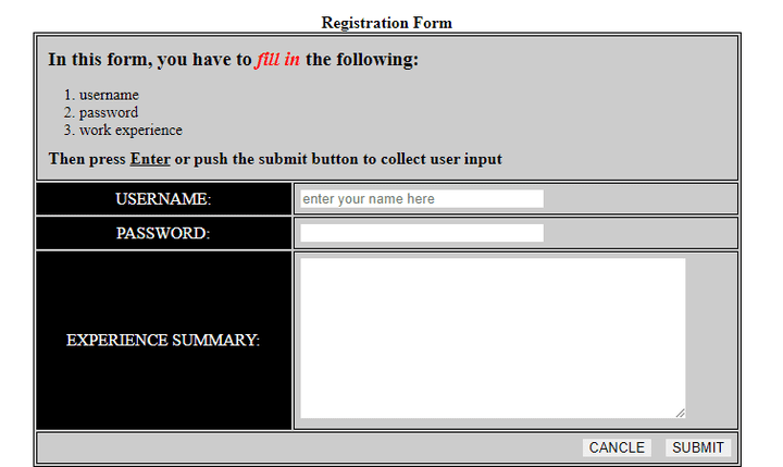 Registration Form