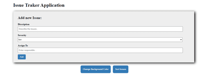 Issue Traker Application