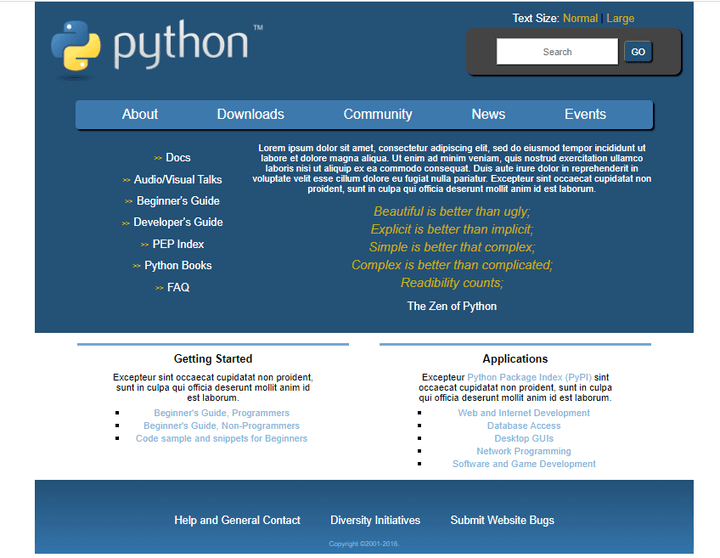 Python website