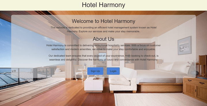 Hotel management system full stack application