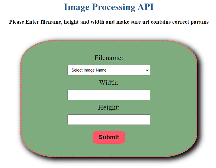 Image processing API