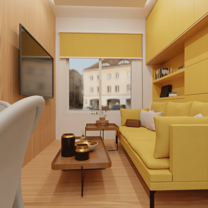 yellow apartment