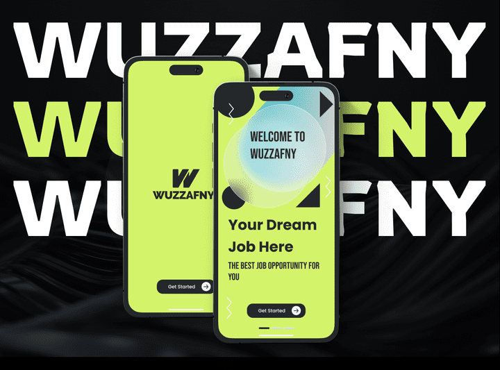 Wuzzafny job finder Mobile App Ux/ui Casy Study