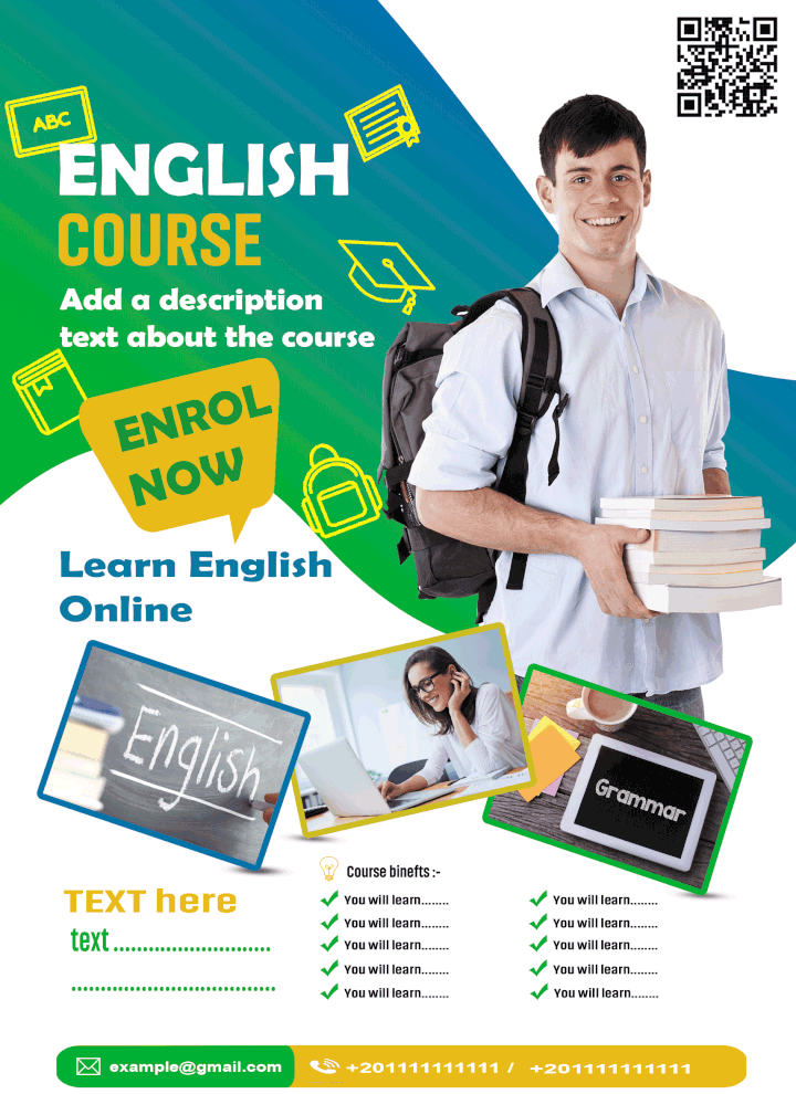 Ad for a English course